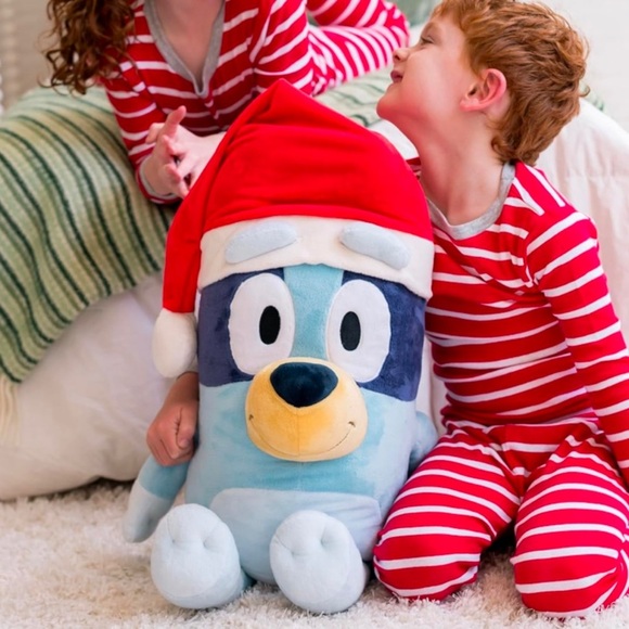 Animal Adventure Bluey with Santa Hat 20" Plush NWT - Picture 15 of 15